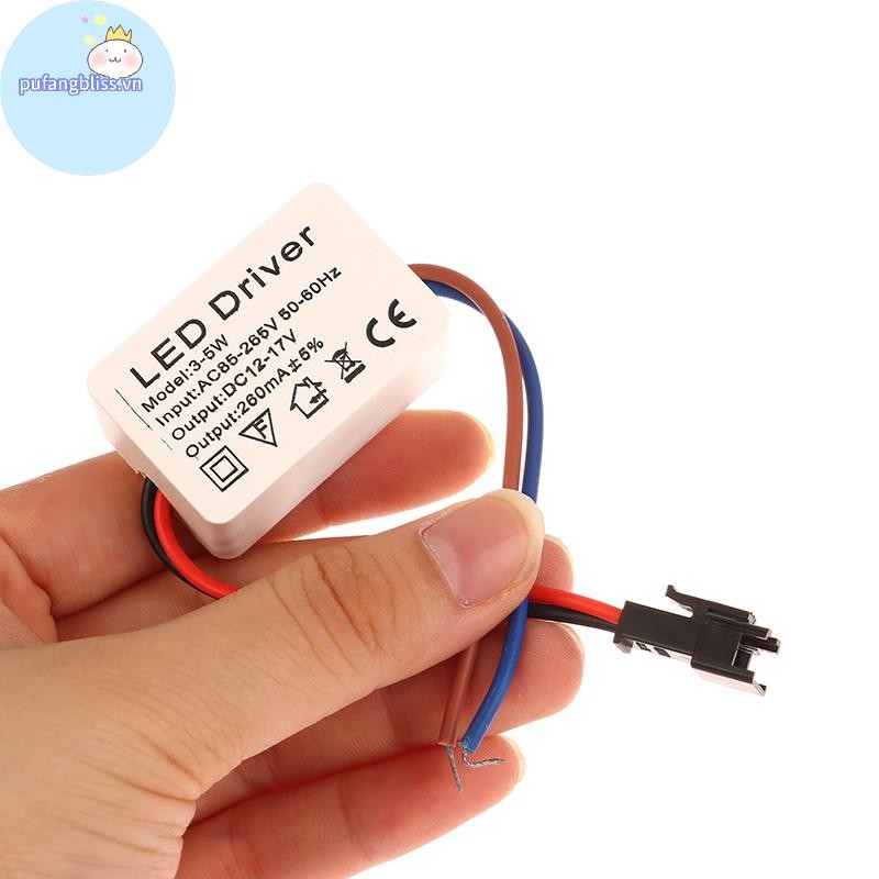 Pufangbliss 1PC 1-3W 3-5W 4-7W 8-12W12-18W 18-24W LED Driver Light Transformer Bộ chuyển đổi nguồn đ