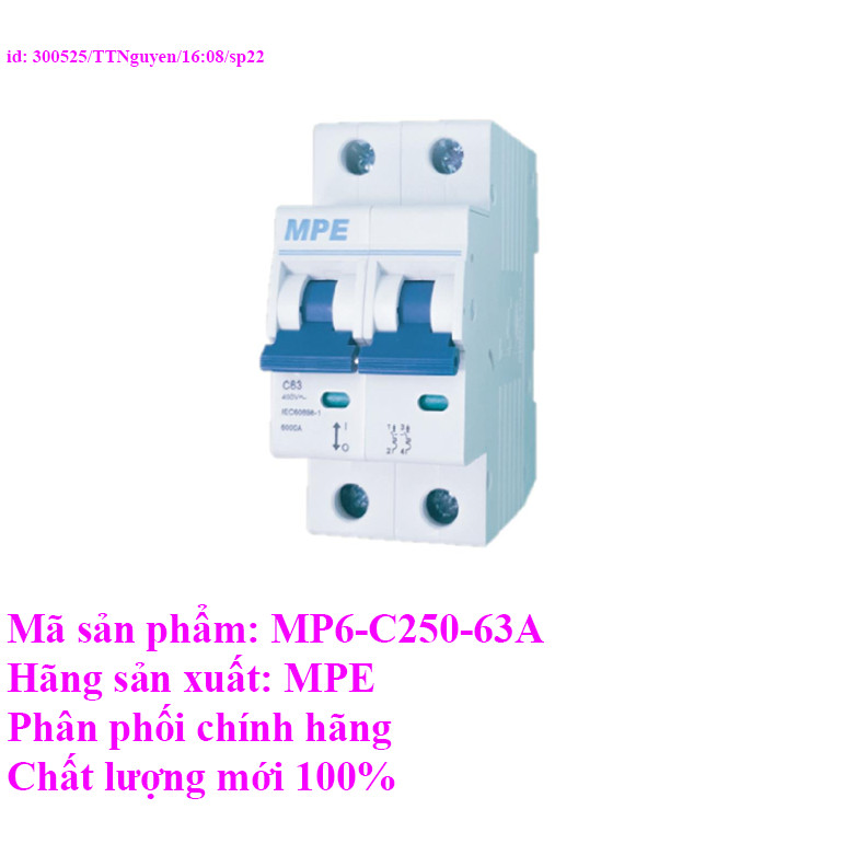 CẦU DAO TỰ ĐỘNG MCB 2P 50A-63A