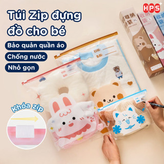 Túi Zip Đựng Đồ Đi Sinh, Combo 20 Túi Đựng Quần Áo, Đồ Dùng, Tã Bỉm Du Lịch Cho Bé Nhiều Kích Thước