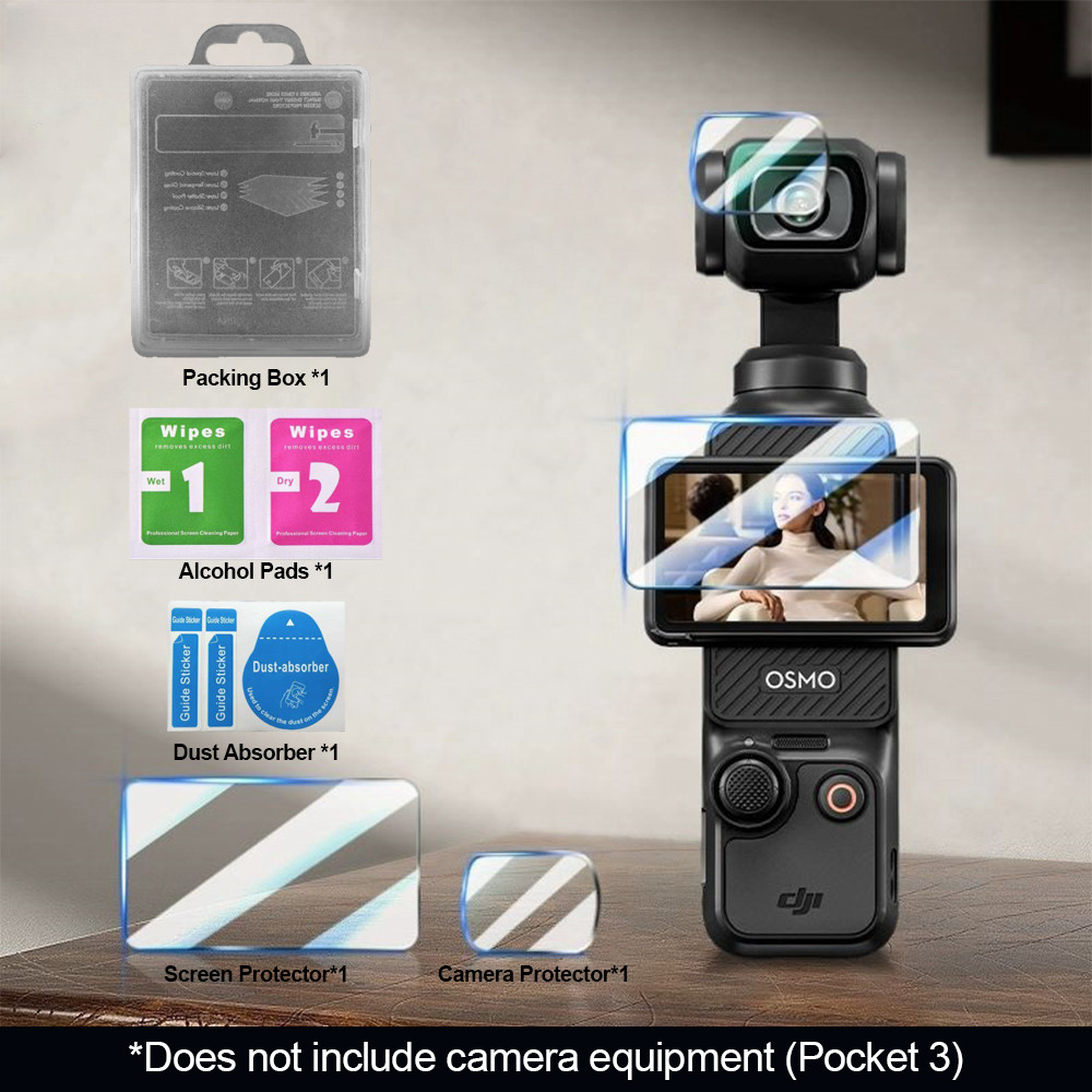 Dành Cho DJI OSMO Pocket 3 Phụ Kiện Bảo Vệ Màn Hình + Kính Cường Lực Bảo Vệ Siêu Trong Suốt LCD HD C
