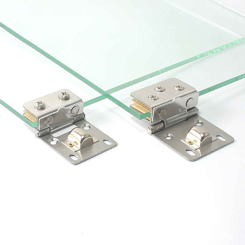 Bản lề kẹp kính inox , bản lề kẹp cửa , kẹp tủ kính - 1 chiếc WILLEM