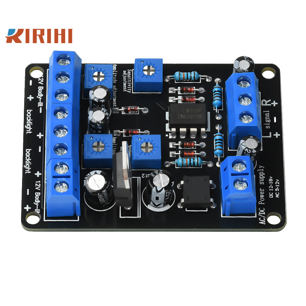 RIRIHI AC9-12V/DC12-18V VU Đồng Hồ Đo Bảng Điều Khiển Khuếch Đại Ống Điện Tử Đầu Trước Mật Máy Db Đồ
