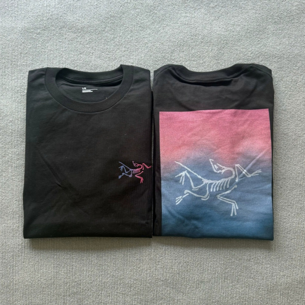 Arcteryx Archaeopteryx Kragg Cotton Mềm Áo Thun Dài Tay Áo Khoác Lưng Nhiều Màu Sắc Chim Logo