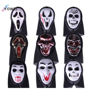 YOWEI Phim Thực Tế Đáng Sợ Ma Mặt nạ Halloween Quỷ Kinh Dị Mặt nạ Dính Lưỡi Ra Mũ Bảo Hiểm Ác Quỷ Kinh Dị Hóa Trang Đảng Đạo Cụ VN