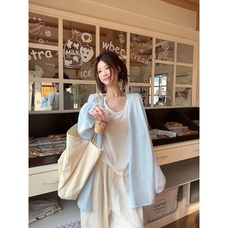 Kii Wii Áo len dài tay mỏng dáng rộng đa năng dành cho nữ mùa hè mới 250529