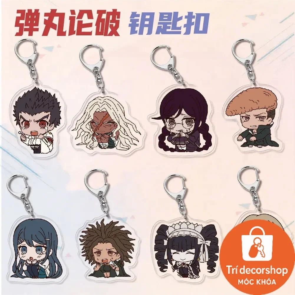 Anime oyunu Danganronpa V3 karikatür anahtarlık şekil akrilik çift taraflı şeffaf kolye en iyi arkad