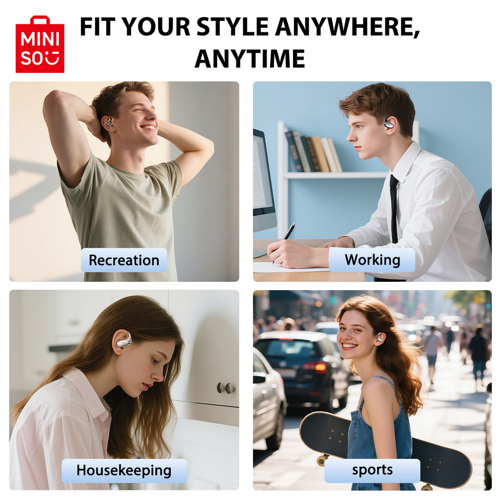 MINISO MS202 AI Tai nghe dịch thuật V6.0 Tai nghe Bluetooth 360° ACS HIFI Chất lượng âm thanh Tai nghe không dây Chống nước IPX5 Tai nghe thể thao | BigBuy360 - bigbuy360.vn