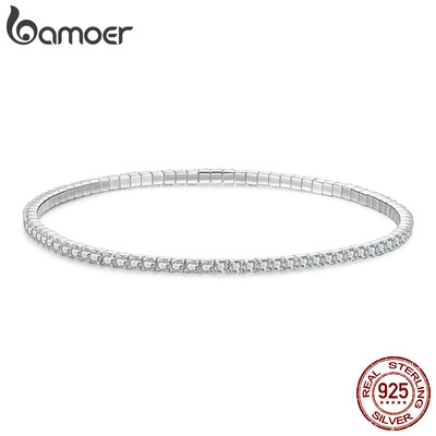 Vòng Tay Bạc 925 Zircon Sang Trọng Có Độ Dài Cố Định Phù Hợp Làm Quà Tặng Cho Nữ