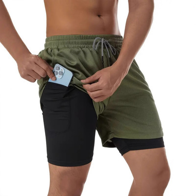 Quần Short Nam Thể Thao Hai Lớp Cho Chạy Bộ Tốc Độ Seluar pendek lelaki LY38