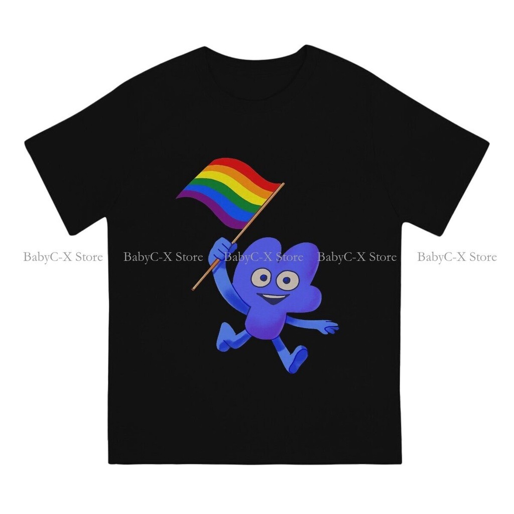 [Sẵn sàng giao hàng] Áo sơ mi ngắn tay in cờ LGBT Pride Four Dream Island Battle Bfdi 4