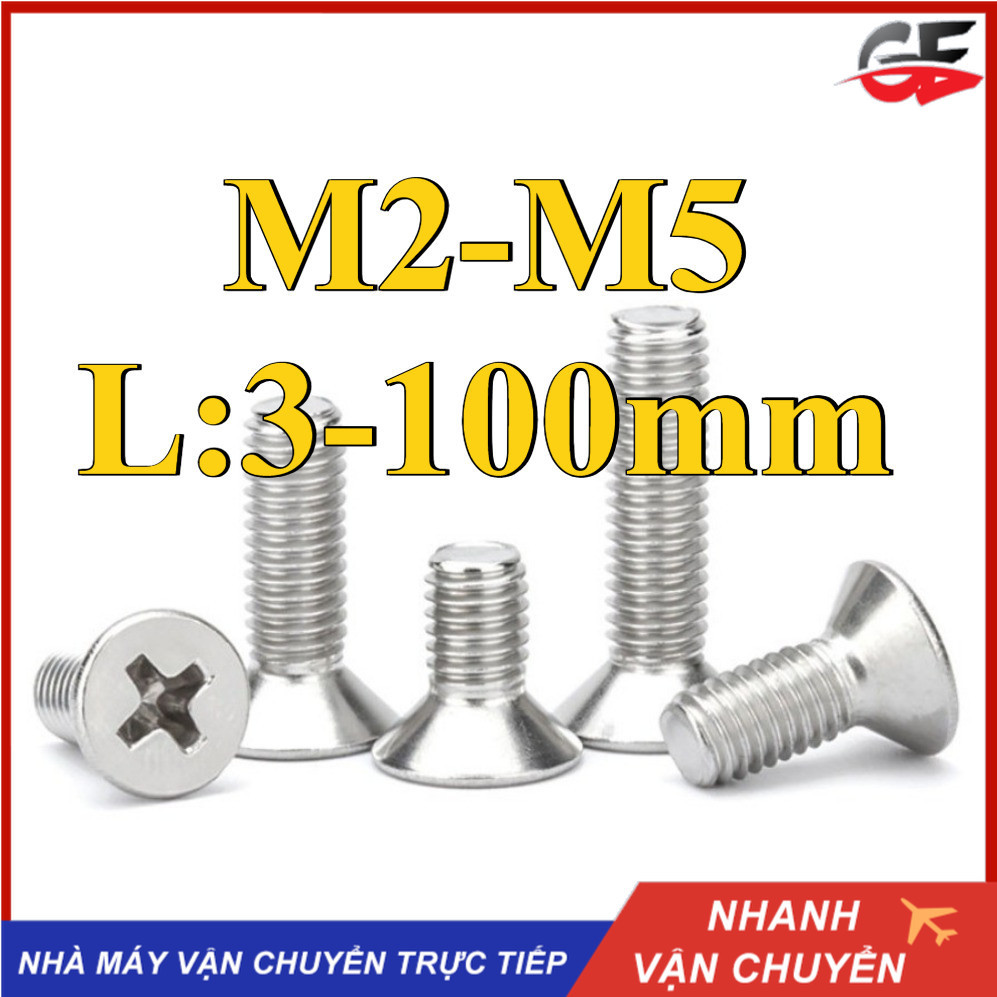 Ốc Vít Đầu Dẹt inox 316  /Ốc vít đầu pake dẹp mỏng phẳng   Chuyên Dụng  KM Vít M2 / M2.5 / M3 / M4 /