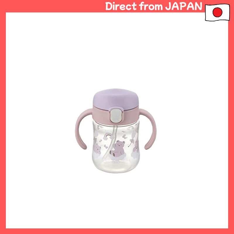 Richelle Try Straw Lesson Mug SD Purple, 1 piece, 200ml, for 5 months and up.