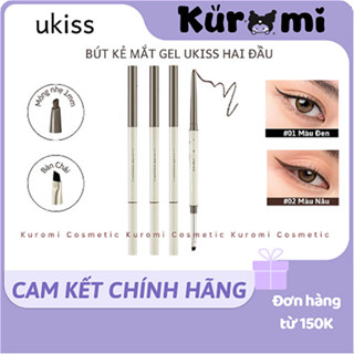 [UKISS] Bút chì bút kẻ mắt ukiss hai đầu dạng gel có siêu mỏng Cọ Chì kẻ mắt ukiss chống nước chống bẩn lâu trôi (60mg)
