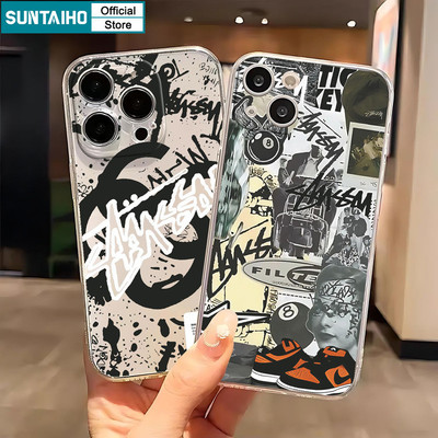 Ốp Điện Thoại Suntaiho Cool Hợp Thời Trang Graffiti Phong Cách TPU Trong Suốt Mềm Mại Cao Cấp Chống Sốc Cho iPhone 11 12 13 14 15 16 Pro max IP 7 8 Plus Iphon X Xs XR Xs max