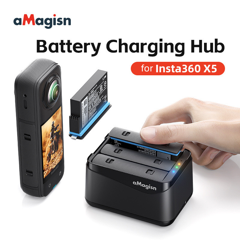 Dành cho bộ sạc pin Insta360 X5, đế sạc pin Shadow Stone X5, ngăn lưu trữ, phụ kiện máy ảnh