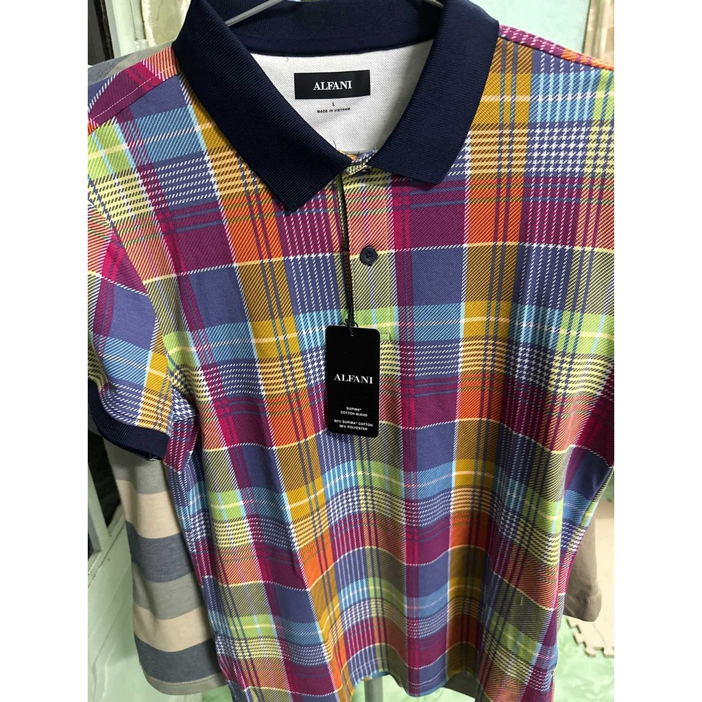 Áo Polo phối màu vải cotton Supima