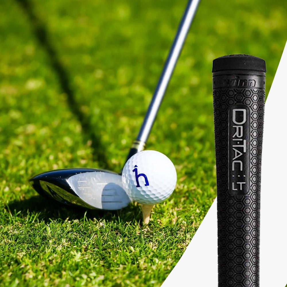 DriTac Black‑Grey Medium Rubber Golf Grip Wear Resistant Anti Slip Club Handle Part For Golf Daily P