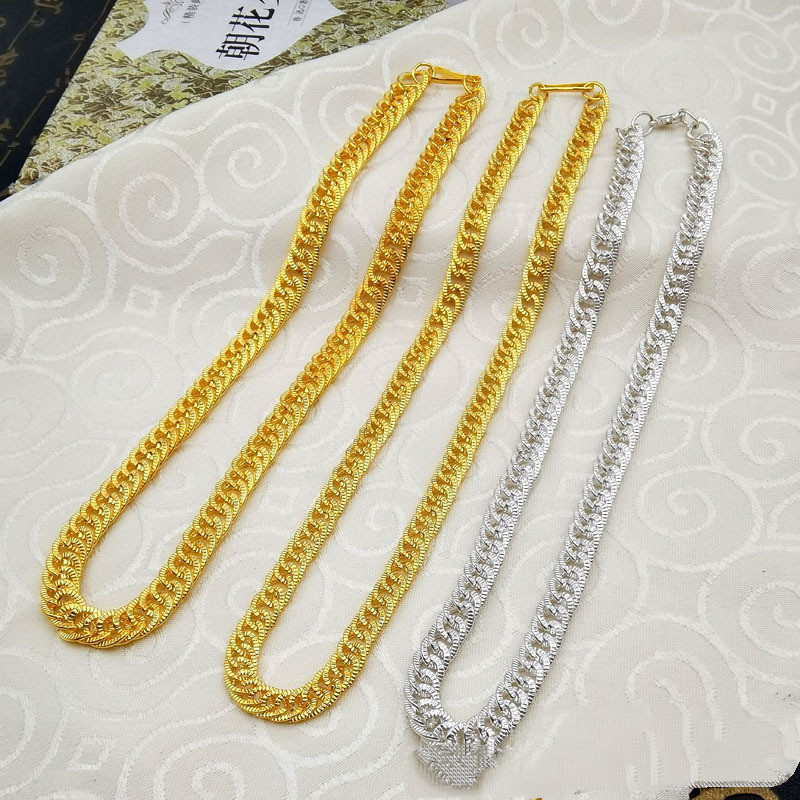 Mô phỏng vòng cổ vàng bạc vòng tay độc đoán nam nữ phụ kiện vòng cổ vàng | Gấu Hair