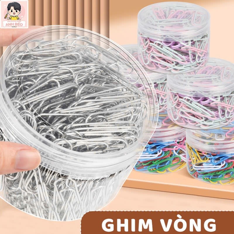  Ghim Kẹp Giấy Kim Loại Nhiều Màu Giúp Giữ Giấy Tờ Gọn Gàng 
