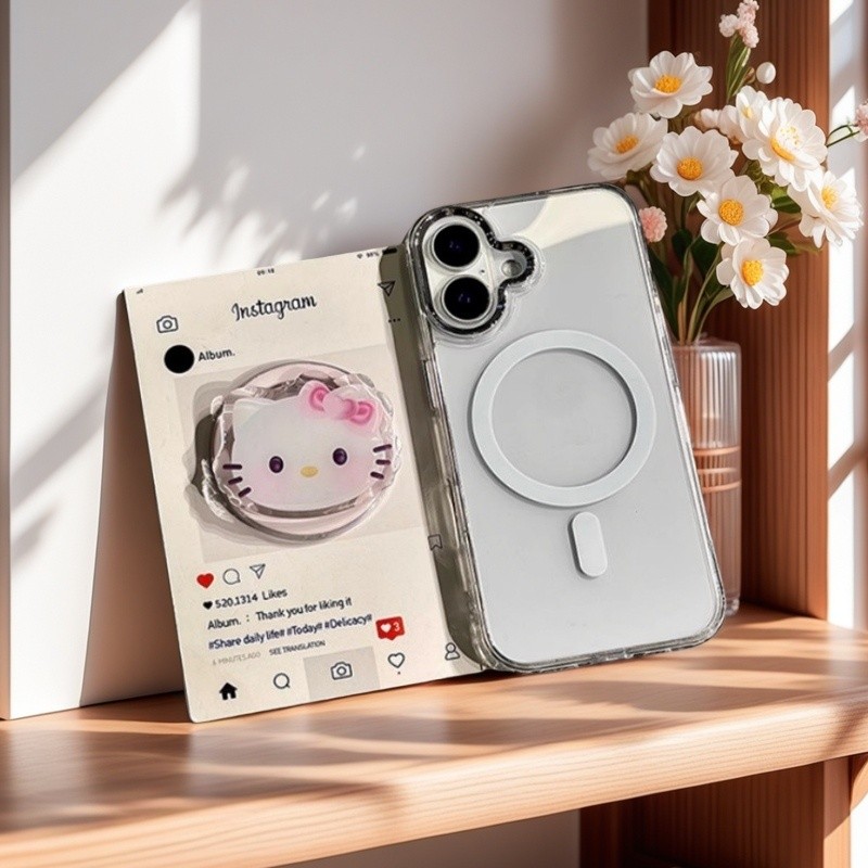 Dễ Thương Sanrio Hello Kitty Từ Tính Popsocket Điện Thoại Di Động Giá Đỡ Ổ Cắm Bỏ Túi Hỗ Trợ Cho Mag