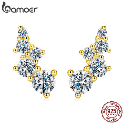 Bamoer Bạc 925 Bông Tai Moissanite Bong Bóng Thiết Kế Trang Sức Quà Tặng Cho Nữ