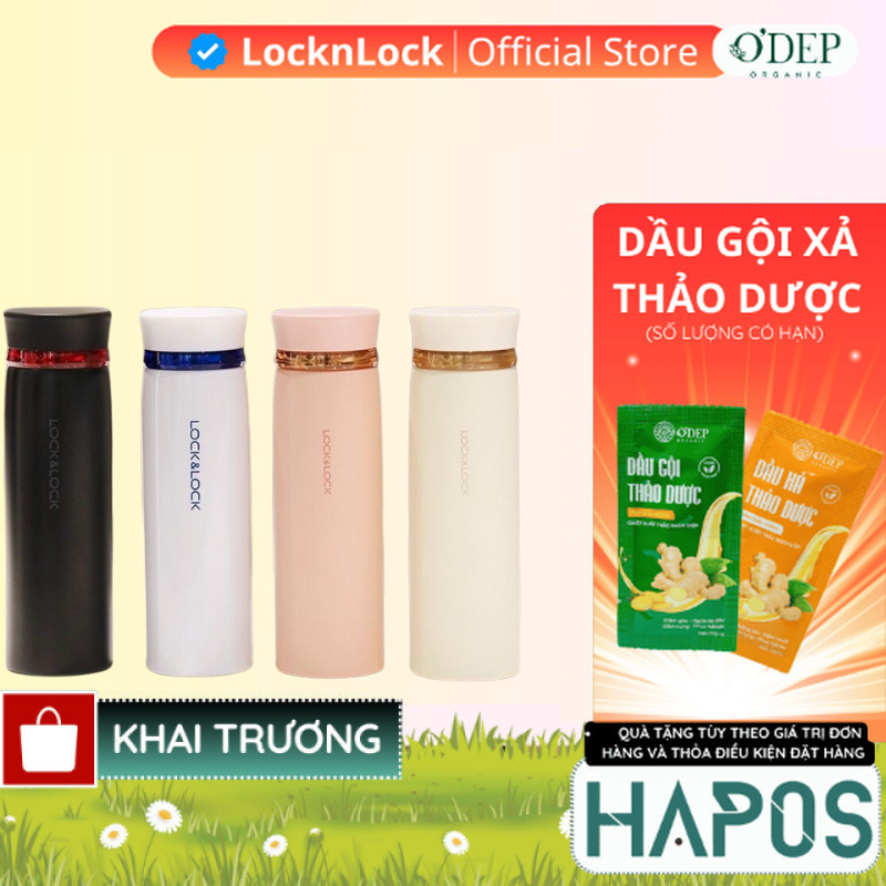 Bình giữ nhiệt LocknLock 450ml Feather Light LHC4131 - Hàng Chính Hãng  - HAPOS LOCKNLOCK OFC