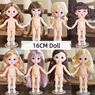  Mới 16CM 1   8 BJD Búp Bê Di Chuyển Khớp 3D Mắt Nâu Búp Bê Khỏa Thân Và Giày DIY Đồ Chơi Cô Gái Quà Tặng 