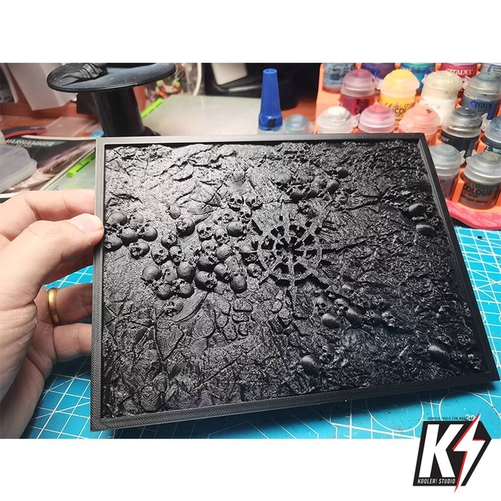 Khay đựng cọ khô có 3 loại sơn hiệu ứng 3DPrint.