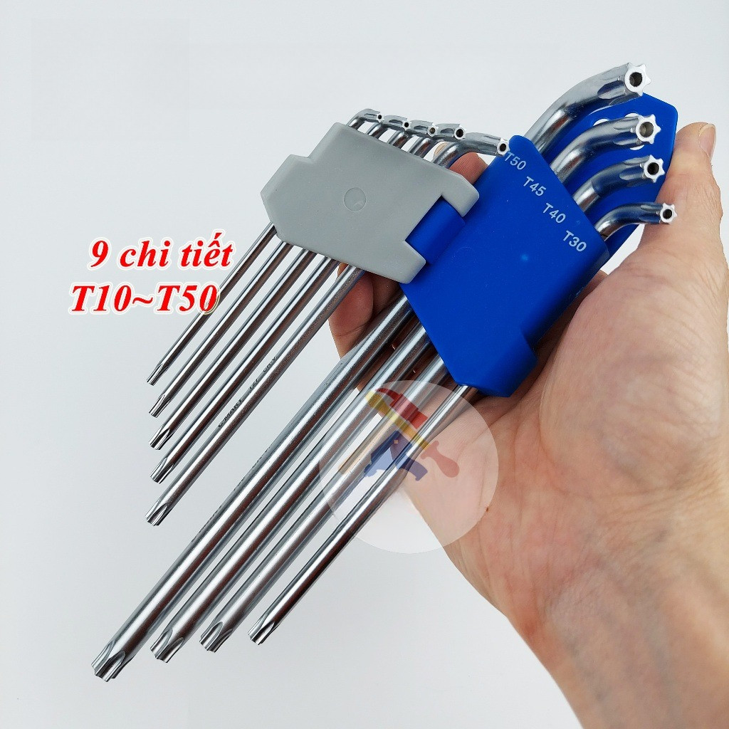 Bộ lục giác hoa thị 9 chi tiết T10-T50 C-Mart F0231