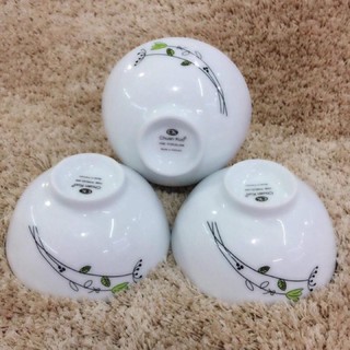 Bát cơm  hoa CK dây chuan kuo gốm sứ CK mã 1084  có  in  hoa  viền  bạc  set 5 và  10 bát(CAM KẾT CHÍNH HÃNG)
