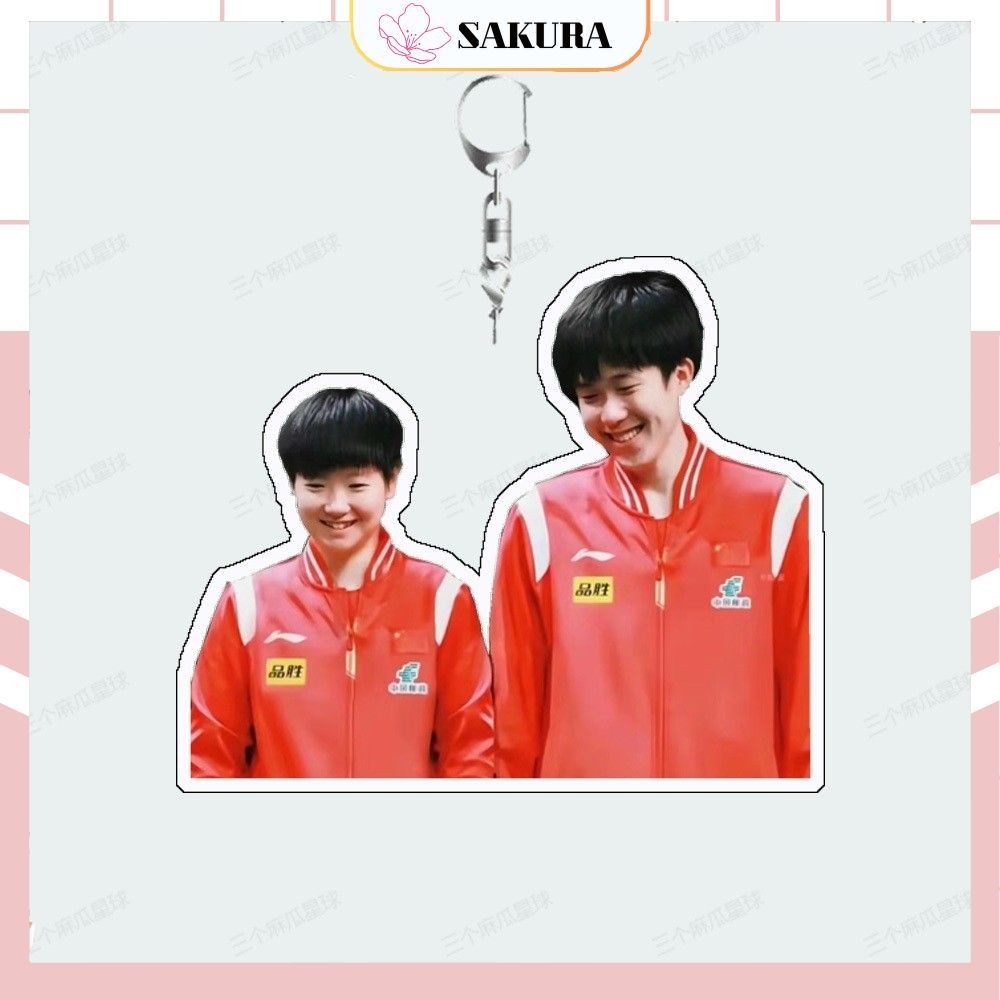 Sun Yingsha, Wang Chuqin Bóng Bàn Acrylic Móc Khóa Quà Tặng Sinh Viên