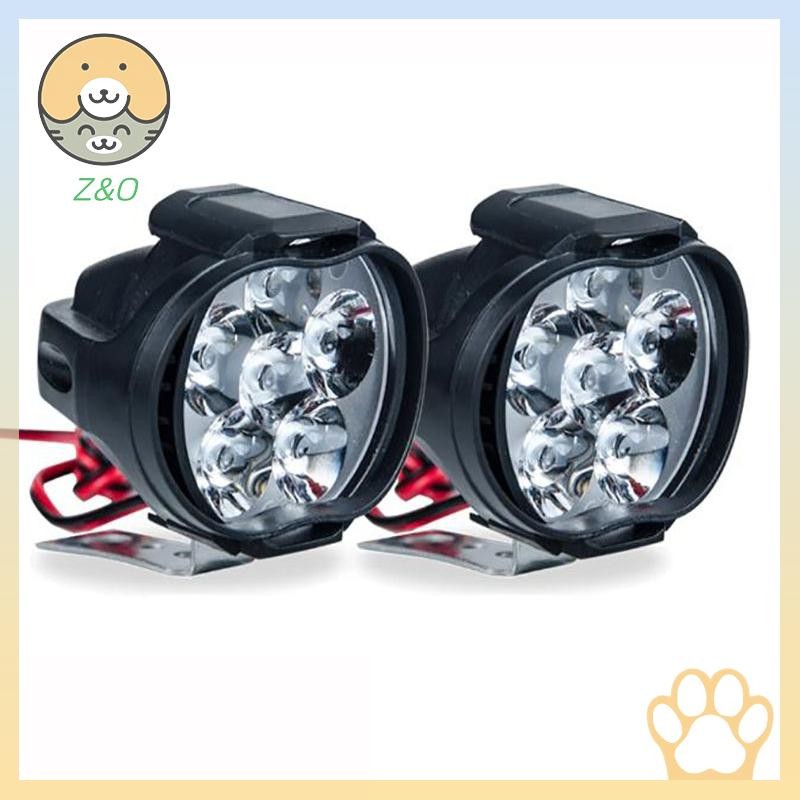 [Z&O]1 LED Motorcycle Headlight White Super Bright 6 LED Work Spotlight、