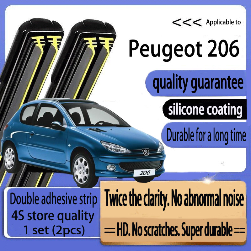 Gạt nước peugeot 206 206CC (2000-2010) Nâng cấp mới Khăn lau dải cao su đôi ô tô