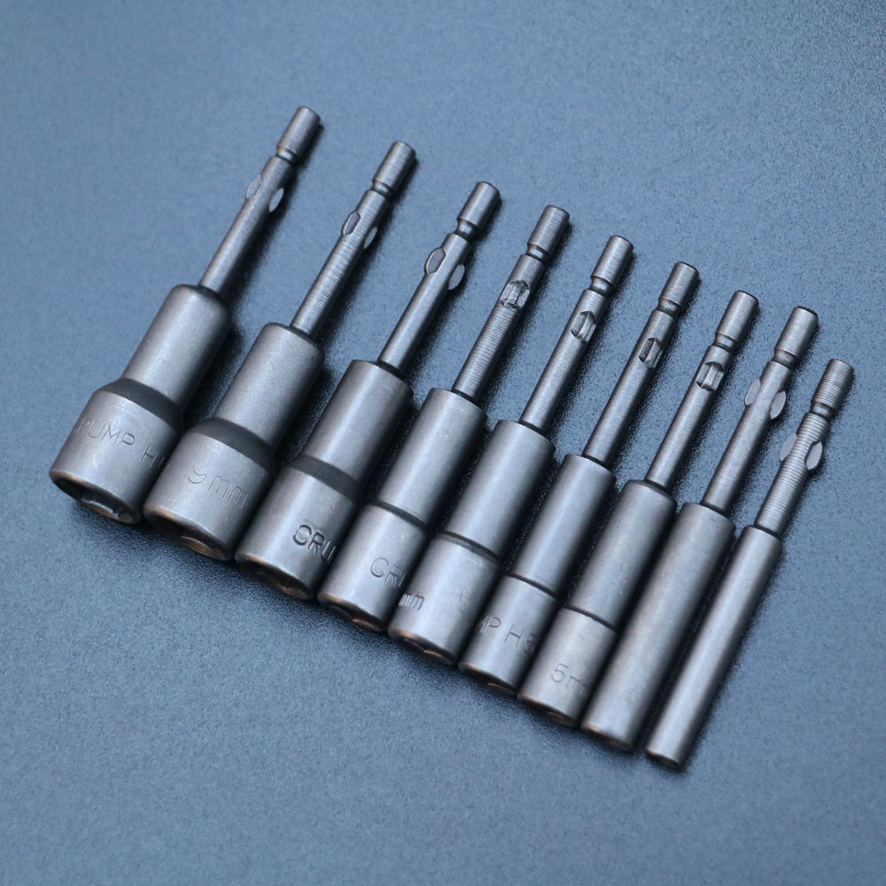 Juyuan 800 Điện Lô Ổ Cắm Điện Mũi Tua Vít Điện Không Từ Tính Ngoài Lục Giác Cờ Lê 4 Mm Ổ Cắm 60 Dài 