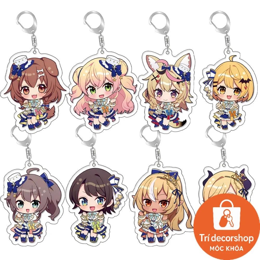 Anime Anahtarlık Hololive Vtuber Karikatür Figürleri Inugami Korone Shirakami Fubuki Kolye Araba Ana