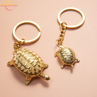 1/2 Sáng tạo Lucky Turtle Keychain - Mặt dây chuyền rùa vàng đa chức năng