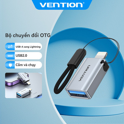 Vention OTG USB 3.0 Adapter Móc Khóa Dây Niken 3A USB C Bộ Chuyển Đổi Cho Laptop Điện Thoại Di Động
