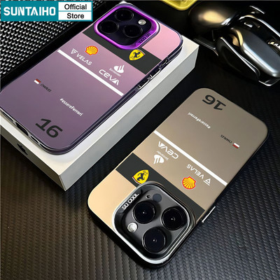 Suntaiho Ốp Lưng iPhone Ngầu Racing Các Yếu Tố Thương Hiệu Họa Tiết Cho iPhone 11 12 13 14 15 16 Pro Max IP TPU Silicone  IDM Cứng Cao Cấp Chống Sốc Chống Bẩn