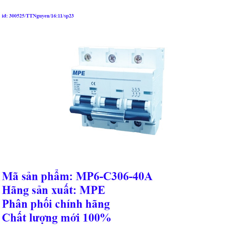 CẦU DAO TỰ ĐỘNG MCB 3P 6A-40A