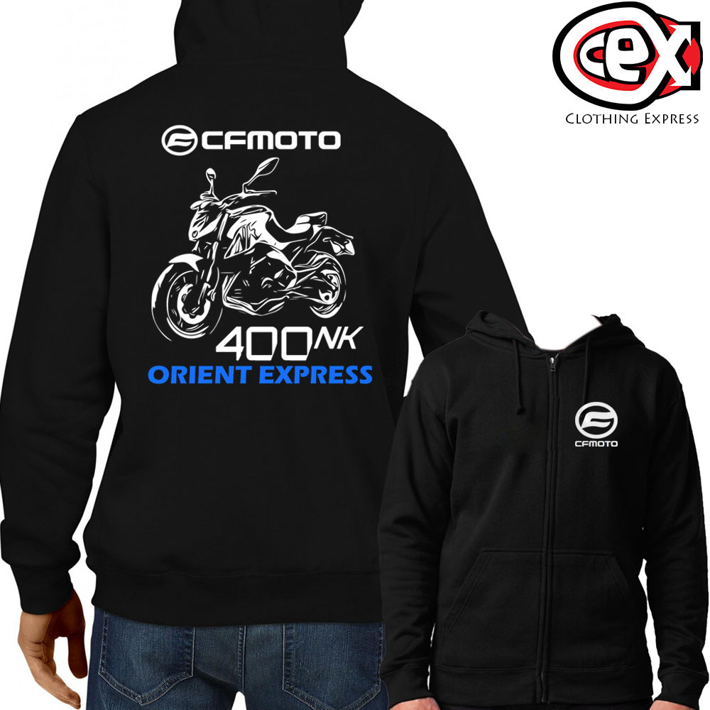 Cfmoto Nk400 Phiên bản mới Lớp Vinyl Tùy chỉnh Quần áo Áo khoác Hoodie Express có dây kéo