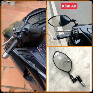  Gương Chiếu Hậu Chân xoay Tặng Kèm nối 2cm Xoay AB 360 độ Loại 1 Gập mặt đồng hồ Gắn Các Dòng Xe Máy 