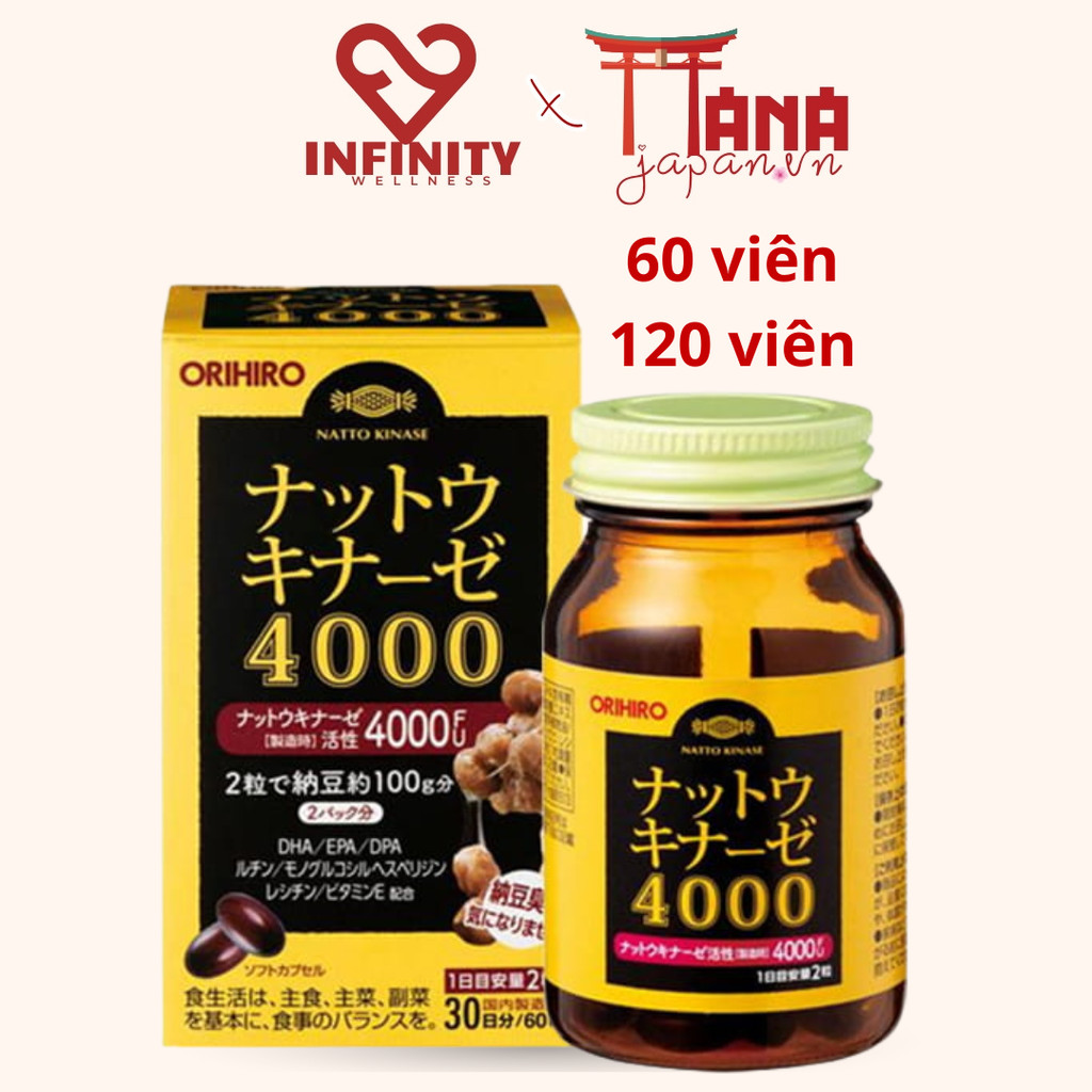 Viên uống hỗ trợ phòng chống đột quỵ Orihiro 4000FU Nhật Bản