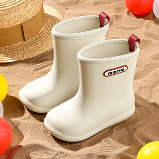 Giày đi mưa trẻ em màu trơn 14-20cm ủng đi mưa nhãn Mario cho trẻ mới biết đi