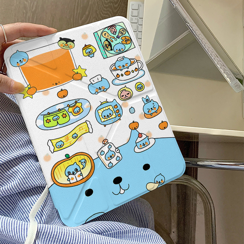 Siêu dễ thương Bao đựng máy tính bảng F&X, bao da hoạt hình dễ thương, nước cam Queer Y+ 70% off cho