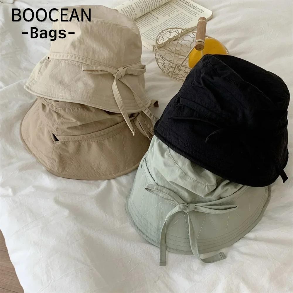 Mũ chống nắng BOOCEAN, mũ chắn gió mỏng, mũ ngư dân buộc dây màu trơn cho outdoor