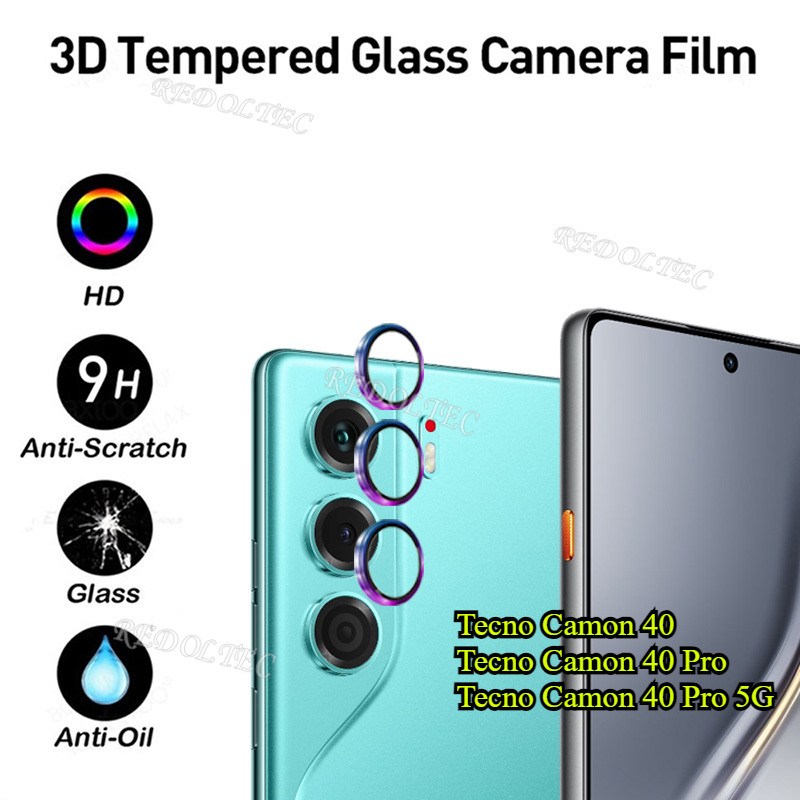 Tecno Camon 40 40Pro 4G 5G Vòng kim loại Bảo vệ ống kính máy ảnh Tecno Camon 40 Pro 5G Camon40 Pro K