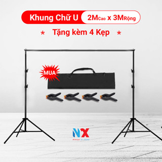  Khung treo Phông nền nền backdrop chữ U kích thước lớn ngang 3m x cao 2m 