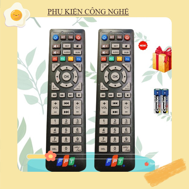 Remote điều khiển truyền hình FPT, đầu box FPT, Remote từ xa đầu mạng FPT hàng chính hãng, tặng kèm 