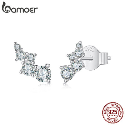Bamoer Bạc 925 Bông Tai Moissanite Bong Bóng Thiết Kế Trang Sức Quà Tặng Cho Nữ
