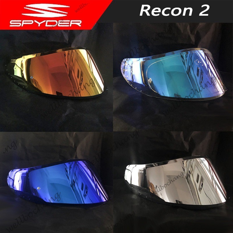 [ReadyStock] Spyder RECON 2 Visor Lens SPARE ỐNG KÍNH Spyder Mũ bảo hiểm Flash Iriduim Tấm che ống k